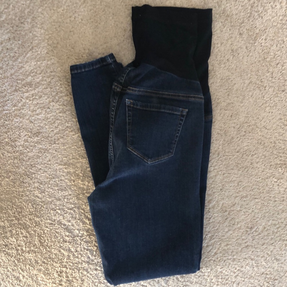 Liz Lange Maternity Small Skinny Jeans Dark Wash